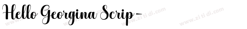 Hello Georgina Scrip字体转换
